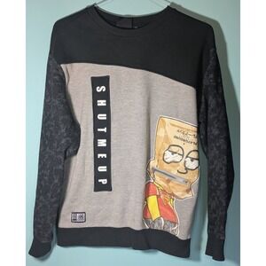 X Playground By Koodoo Shut Me Up Sweatshirt Black Size XL